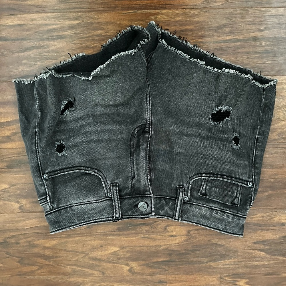 Vigoss Black Distressed Jean Shorts